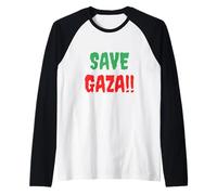 Palestina Salva Gaza Solidarietà Palestinese Pace Giustizia Maglia con Maniche Raglan