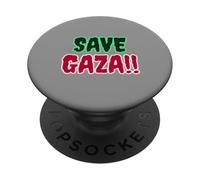 Palestina Salva Gaza Solidarietà Palestinese Pace Giustizia PopSockets PopGrip Adesivo