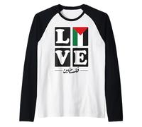 Palestina Un Paese e Senza Denti Maglia con Maniche Raglan