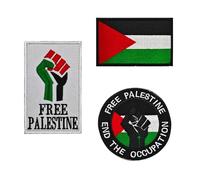 Palestine Flag Patches,Free Palestine Embroidered Tactical Morale Patch,Palestine Patch for Clothes Hat Backpacks Pride Decorations