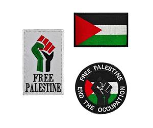 Palestine Flag Patches,Free Palestine Embroidered Tactical Morale Patch,Palestine Patch for Clothes Hat Backpacks Pride Decorations