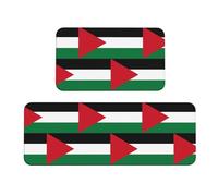 Palestine Flag1 - Tappetino da cucina, 2 pezzi, in schiuma confortevole, antiscivolo, per cucina, pavimento, casa, ufficio