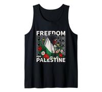 Palestinese Donna con Fiori libertà per La Palestina Canotta