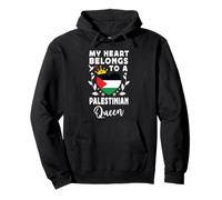 Palestinian Queen Palestinian Wife Girlfriend Palestine Flag Felpa con Cappuccio