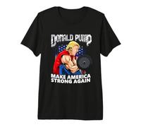 Palestra di Sollevamento Pesi Donald Pump Make America Strong Again Maglietta Premium