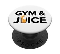 Palestra e succo di frutta divertente allenamento sano succo dieta fitness PopSockets PopGrip Adesivo