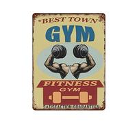 Palestra Fitness Targa in Metallo per Casa Caffè Garage Decorazione Della Parete Vintage Poster Bar Segni per Casa Bar Retro Metallo Tin Sign