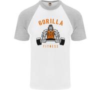Palestra Gorilla Fitness Bodybuilding Formazione Uomo S/S Baseball T-Shirt