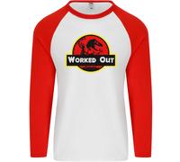 Palestra Lavorato Fuori Allenamento Fitness Uomo L/S Baseball T-Shirt