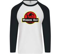 Palestra Lavorato Fuori Allenamento Fitness Uomo L/S Baseball T-Shirt