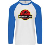 Palestra Lavorato Fuori Allenamento Fitness Uomo L/S Baseball T-Shirt