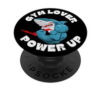 Palestra Lover Power Up Shark Allenamento Lightning Bolt PopSockets PopGrip Adesivo
