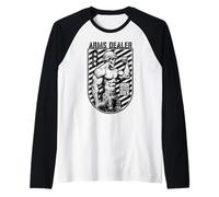 Palestra Militare Scheletro Bodybuilder Armi Divertente Soldato commerciante Maglia con Maniche Raglan