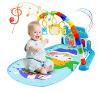 Palestra per bambini,5 tappetini in-1 con giocattoli colorati e musica - Tappetino antiscivolo per giocare a pancia in giù, tappetino per attività al pianoforte per bambini appena nati di 3-6-12 , esp
