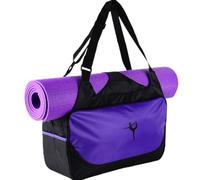Palestra sacca da yoga tote borsa di grande capacità di poliestere viscosità 48x24x16cm 18,9x9.4x6.3in per donne sport sports attività all'aperto interno 4 colori (Viola)