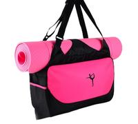 Palestra sacca da yoga tote borsa di grande capacità di poliestere viscosità 48x24x16cm 18,9x9.4x6.3in per donne sport sports attività all'aperto interno 4 colori (Rosa rosso)