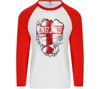 Palestra St. di George Croce Inglese Bandiera Inghilterra Uomo L/S T-Shirt