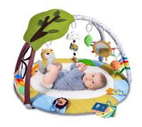 Palestrina Neonato con Palline, Lupantte Tappeto Gioco Neonatoper lo Sviluppo Delle Abilità Sensoriali, Palestra Multifunzione con 9 Giocattoli, Grande, Spesso, Anti-scivolo, 0m +, 83x 83 x 50 CM