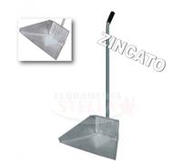 PALETTA ALZAIMMONDIZIA MANICO IN METALLO - SUPER RESISTENTE - ZINCATO H CM 76