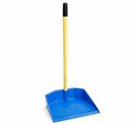 Paletta con Manico Lungo COLORE CELESTE, Plastica Monoblocco Resistente, con Pettine per Peli, Paletta Alzaimmondizia sta in Piedi da Sola, per Casa, Ufficio e Garage e Non Solo