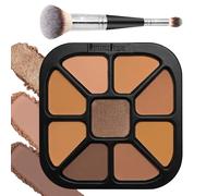 Paletta Contour EnMart 9 Colori, Kit Makeup Correttivo e Illuminante, Correttore a Lunga Durata, Fondotinta Crema Finish Naturale con Pennello