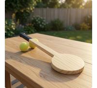 Paletta da Tennis in Legno Resistente Racchetta Punto D'impatto ideale Naturale