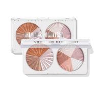 Paletta di Polvere Illuminante, Brillantini Viso e Glitter Corpo, Highlighter Baked Impermeabile Lunga Durata, Abbronzante e Illuminante per un Incarnato Luminoso (#1, 60g)
