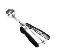 Paletta for crema in acciaio inossidabile, compatibile for cuocere biscotti, rilascio del grilletto, pasta, utensile da cucina antiscivolo a molla(60)