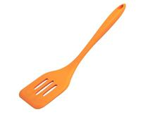 Paletta fritti forata in silicone, 29 x 7 x 1,5 cm, Soft Collection, (colore: nero o arancione), quantità: 1 pezzo.