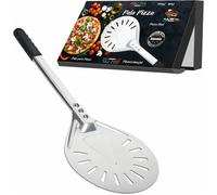 Paletta Gira Pizza Forata in Alluminio Ø20 Cm - Leggera, Antigraffio, Ideale per