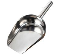 Paletta in Acciaio Inox Multiuso per Ghiaccio, Farina e Cereali | Argento, Leggera e Compatta, Superficie Liscia e Arrotondata, per Negozio e Dispensa Alimentare