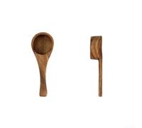 Paletta in legno di teak per misurare ingredienti secchi, tra cui caffè, tè e spezie macinate con lavorazione tradizionale