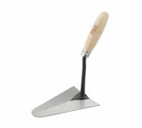 Paletta muratore 180x125mm, acciaio resistente, manico ergonomico, ideale per miscelare e applicare malta in costruzione.