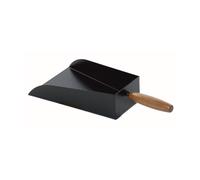 Paletta per Camino in Ferro Verniciato Manico in Faggio Nero Opaco