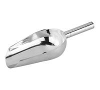 Paletta per Cubetti di Ghiaccio in Acciaio Inox, Argento, Gancio | Uso per Secchi del Ghiaccio e Servizio al Banco, Finitura Lucida, per Caramelle e Granuli Stile Casuale