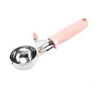 Paletta per gelato in acciaio inox con manico ergonomico per servire facilmente gelato, frutta, biscotti e pasta, progettato per un uso quotidiano affidabile e una facile manutenzione (rosa)