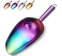 Paletta Per Gelato In Arcobaleno,Paletta Per Biscotti In Acciaio Inossidabile Di Alta Qualità,Paletta Per Farina Robusta,Paletta Per Caramelle Multiuso,Lavabile In Lavastoviglie (8oz/9 Pollici)