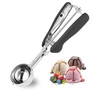 Paletta per gelato, Porzionatore gelato, 5cm, Materiale in acciaio inossidabile 304, adatto per gelato, polpa di frutta, polpette di carne, torte, impasti e polpette di riso, ecc