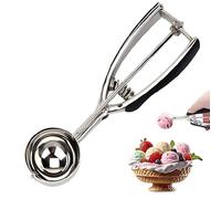 Paletta per gelato,Porzionatore gelato,Cucchiaio Porzionatore Paletta, Dosatore Gelato per Gelato, Biscotti, Cucchiaio per Gelato in Acciaio Inox (6 cm)