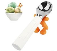 Paletta per gelato riscaldata, display digitale a LED, elettrico, portatile, ricaricabile, adatta per gelato duro (bianco)