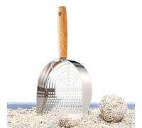 Paletta per Lettiera per Gatti, Acciaio Inox Raccogliexcrementi per Gattini, Setaccio Robusto con Manico Lungo Ergonomico per Pulizia Domestica, Interni e Viaggi