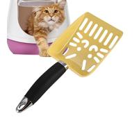 Paletta per lettiera per gatti, in acciaio inox, comoda impugnatura ergonomica, per lettiera per gatti dalla forma carina per un'esperienza di raccolta confortevole e a prova di fatica