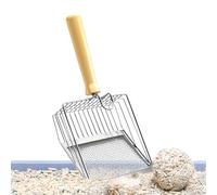 Paletta per Lettiera per Gatti | Setaccio Rete,Con Impugnatura Comoda in Acciaio Inox per Sollevare le Feci dei Gattini, Adatto per Famiglie con Più Gatti, per Pollai e per Piccoli Animali