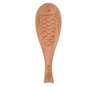 Paletta per riso in legno a forma di pesce, cucchiaio antiaderente per servire il riso, per forniture da, per uso domestico, materiale in legno naturale 20x6,5 cm 38 g