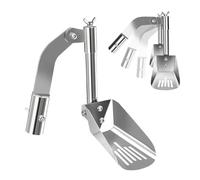 Paletta telescopica per grondaie, in acciaio inox, per rimuovere sporco e detriti, strumento per la pulizia del giardino per foglie, case a schiera, ville, fossati, 8 x 12 cm