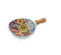 Paletta Vassoio in Porcellana con Manico in Legno 19 cm