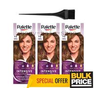Palette 7-0 Medium Blonde Hair Color Cream Natural Blonde Salon-Style confezi...