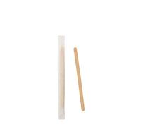 Palette caffè Monouso imbustate singolarmente, Palettine caffe in Legno Biodegradabili e Compostabili (100 Pezzi)