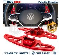PALETTE Cambio al Volante per VW T-Roc Restyling Leve Ricambio Alluminio Rosso