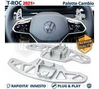 PALETTE Cambio al Volante per VW T-Roc Restyling Leve Ricambio Alluminio Silver